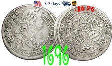 Austria 3 Kreuzer 1696 Habsburg  Leopold I, Carinthia Silver Coin #19495
