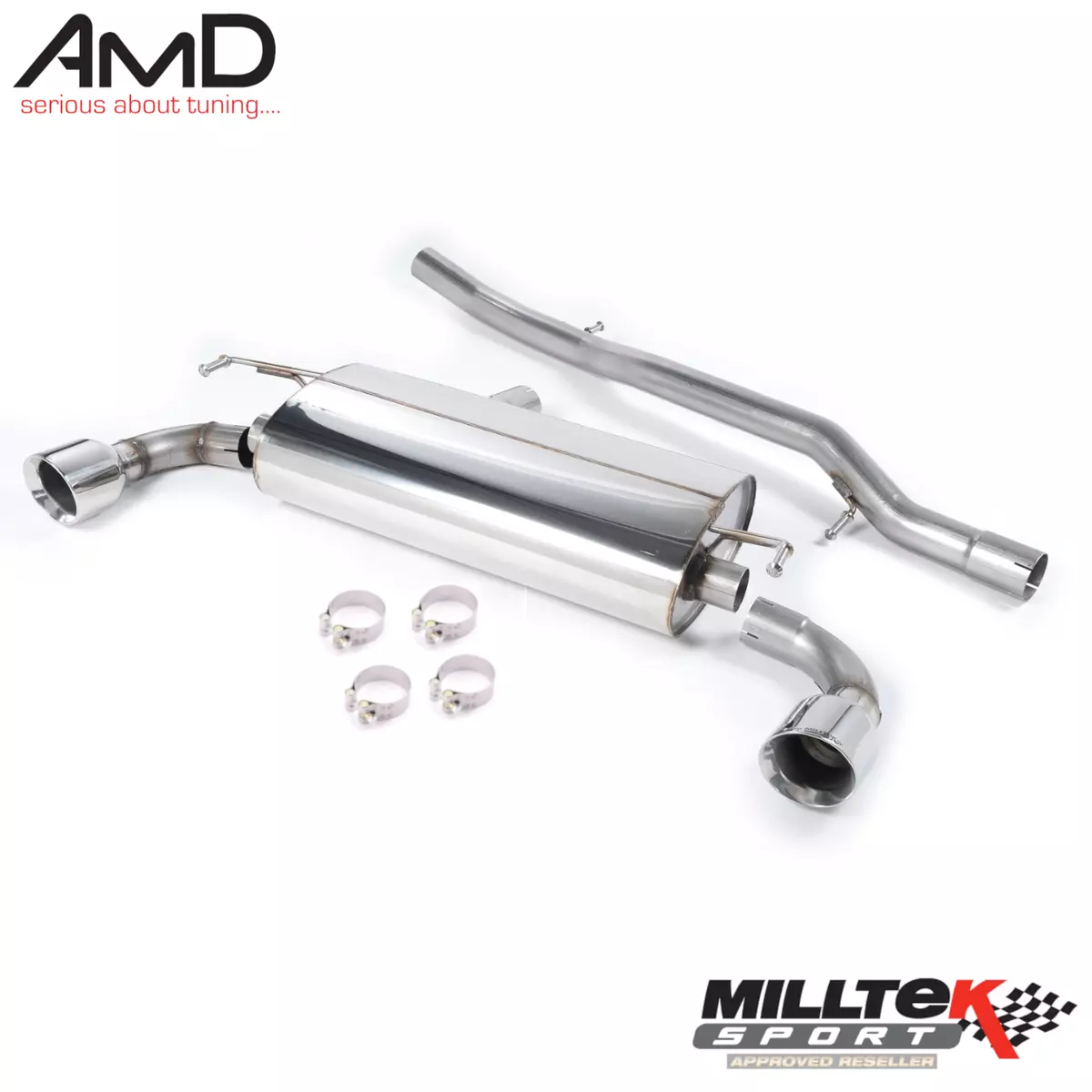 Milltek Mk4 Golf R32 Exhaust System Cat Back Non Resonated GT100