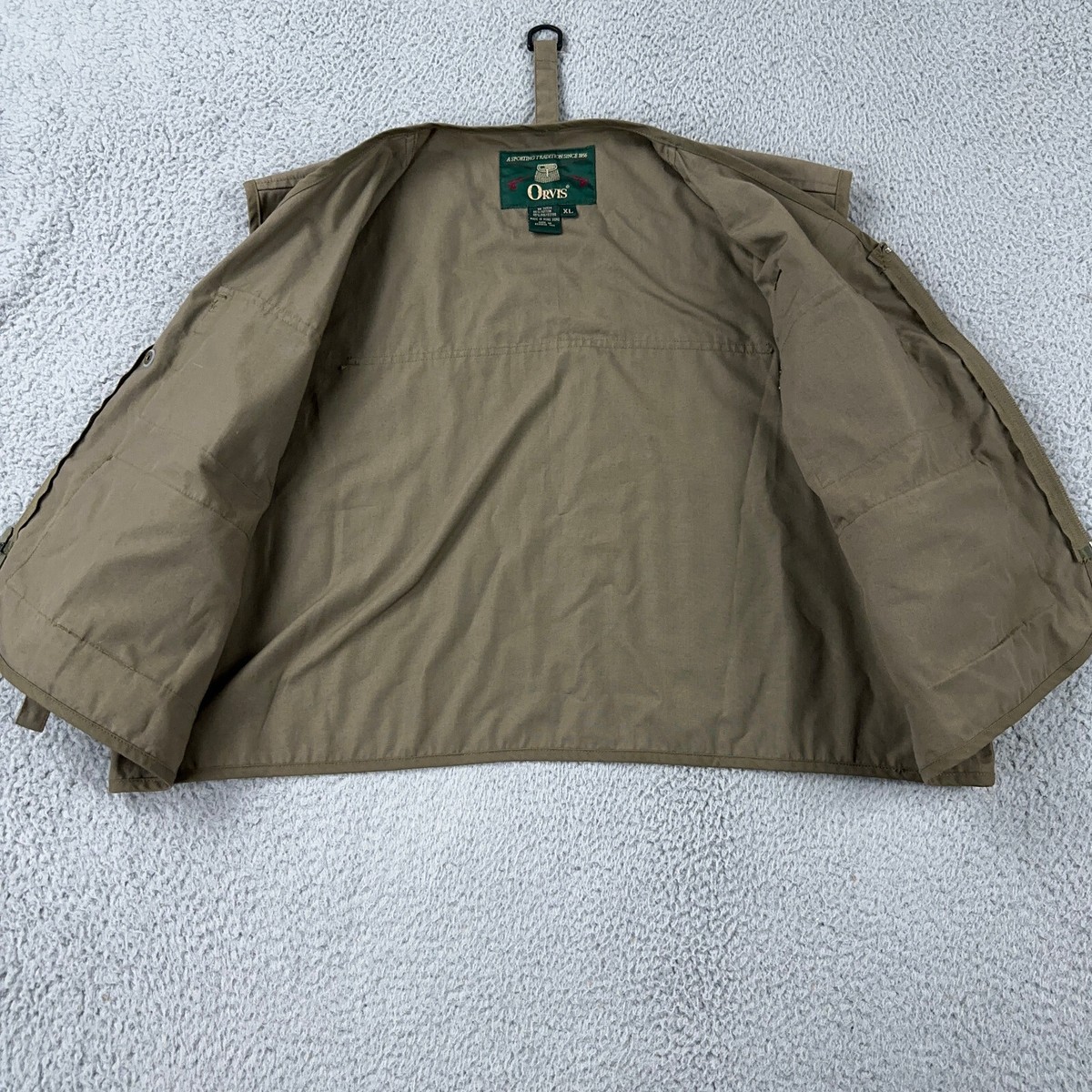 Gilet Pêche Utilitaire Années 90 Gilet De Pêche Orvis Vintage Taille S Kaki - Poches Multiples - Excellent état Gilet Cargo Orvis Homme Occasion