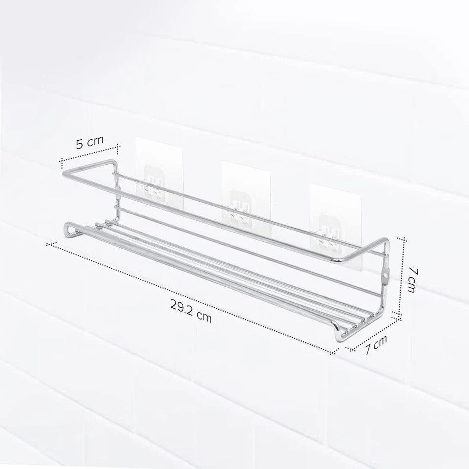 Portaspezie Set 2 Portaspezie Da Cucina Adesivo Mensola Portaspezie Da Parete Me - Immagine 3 di 4