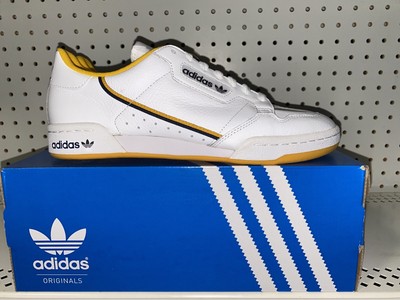 adidas continental 80 white yellow