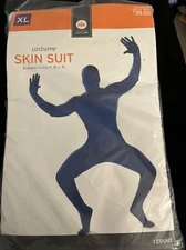 Full Body Skin suit costume￼ Unisex Adult Size XL Blue  Halloween Cosplay