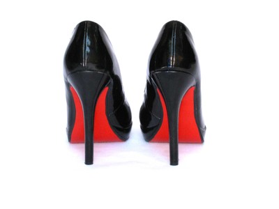 black heels with red soles cheap