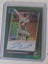 2021 Donruss Optic Jake Cronenworth Rated Rookie Red Mojo Auto # 12/99 Padres