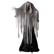 5 Ft. 5" Animated Standing Wrinkled Reaper with Hair Halloween Decoration - ATC