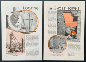 “Looting the Ghost Towns” 1934 pictorial Gold~Bullfrog Nevada~Stray Horse Mine