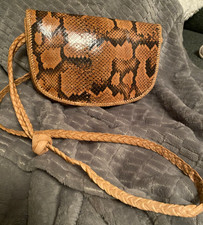 VINTAGE - SCHLANGENLEDER -TASCHE - FARBE NATU...