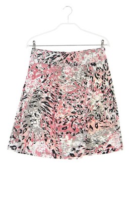 Ohne Label Rock Minirock Stretch Print D 38 multicolor Allover-Print