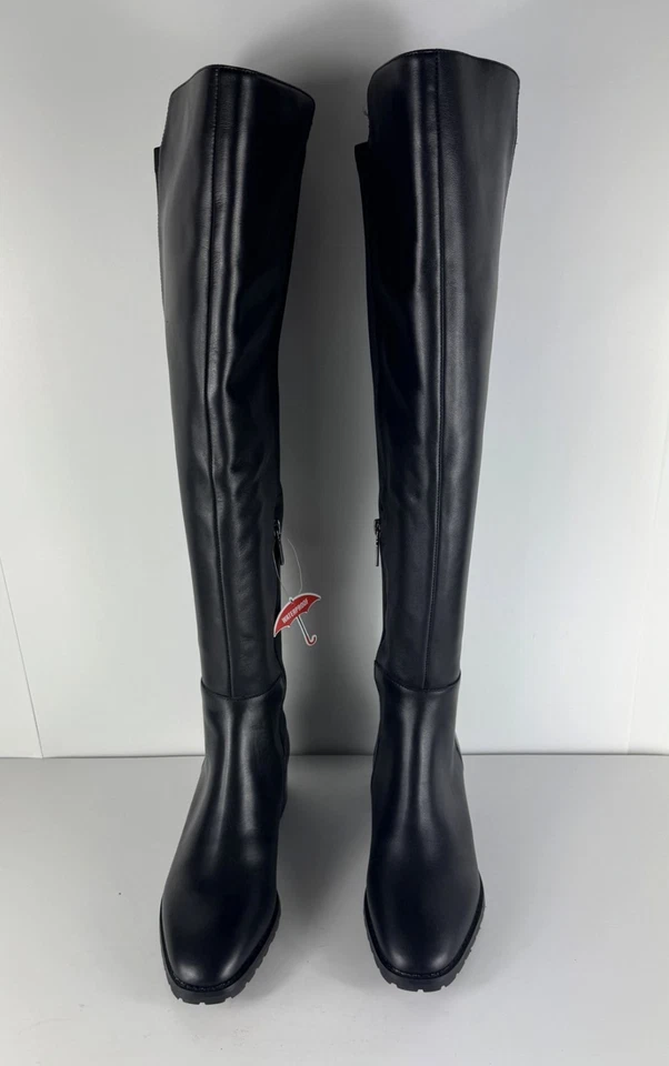¡NUEVO! Botas para mujer Blondo Sierra de cuero negro sobre la rodilla EE. UU. 7 Foto 3 de 4