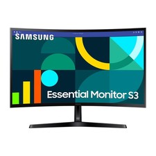 Samsung LS27D36DGANXZA 27" Essential S3 FHD 100Hz Curved Monitor, Black