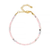 Armband Aus Vergoldetem Silber Mit Brasilianischem Morganit