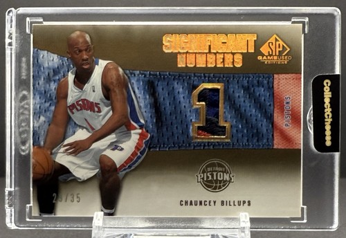 2007-08 SP Game Used Chauncey Billups 29/35 NM+ 3 Color Pistons LOGO Patch  cc17 - Picture 1 of 3