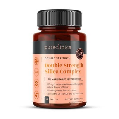 Double Strength Silica Complex   500mg Horsetail Extract 41 per Tablet   90 T...