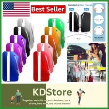 10 Pack Aluminum Luggage Tags with Privacy Cover  Bright Colors