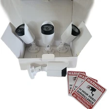 4 Dummy Fake Security Camera Red LED Light Home Business Security Indoor/Outdoor