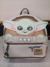 Loungefly Star Wars Baby Grogu Yoda Mini Backpack Hover Cradle Mandalorian NWT