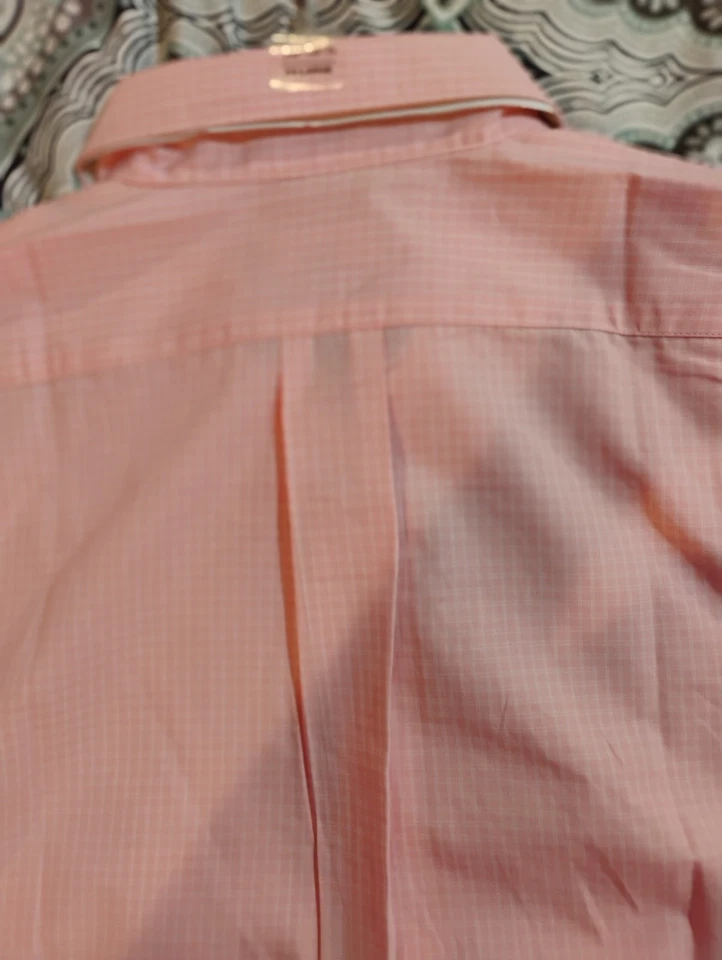 全新带标签 Covington 正装衬衫 XXL 玫瑰格子 — 第 3/4 张图片