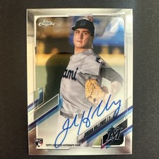2021 Topps Chrome Jordan Holloway Rookie Autograph #RA-JHO Miami Marlins RC 