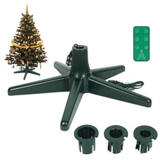 Blissun 360 Degree Rotating Adjustable Christmas Tree Stand with Remote Contr...