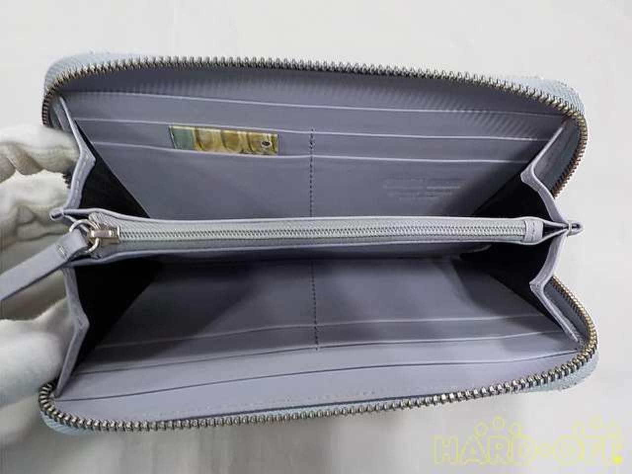 Round zip long wallet Model Lavender Python SILVA… - image 5