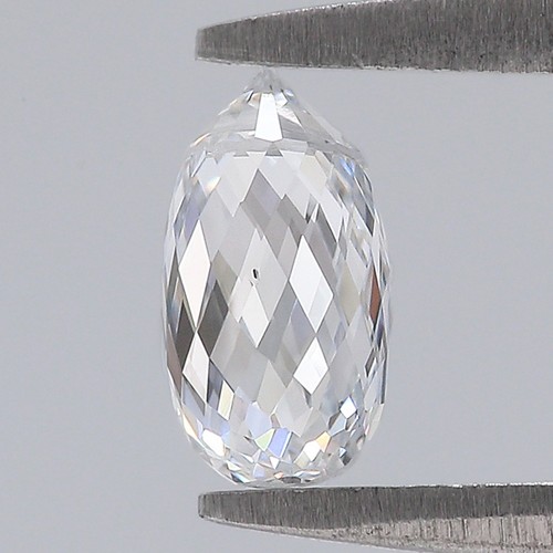 0.78 CT Lab Grown Briolette Cut Diamond White - F Color VS2 Clarity Lab Diamond - Picture 4 of 8