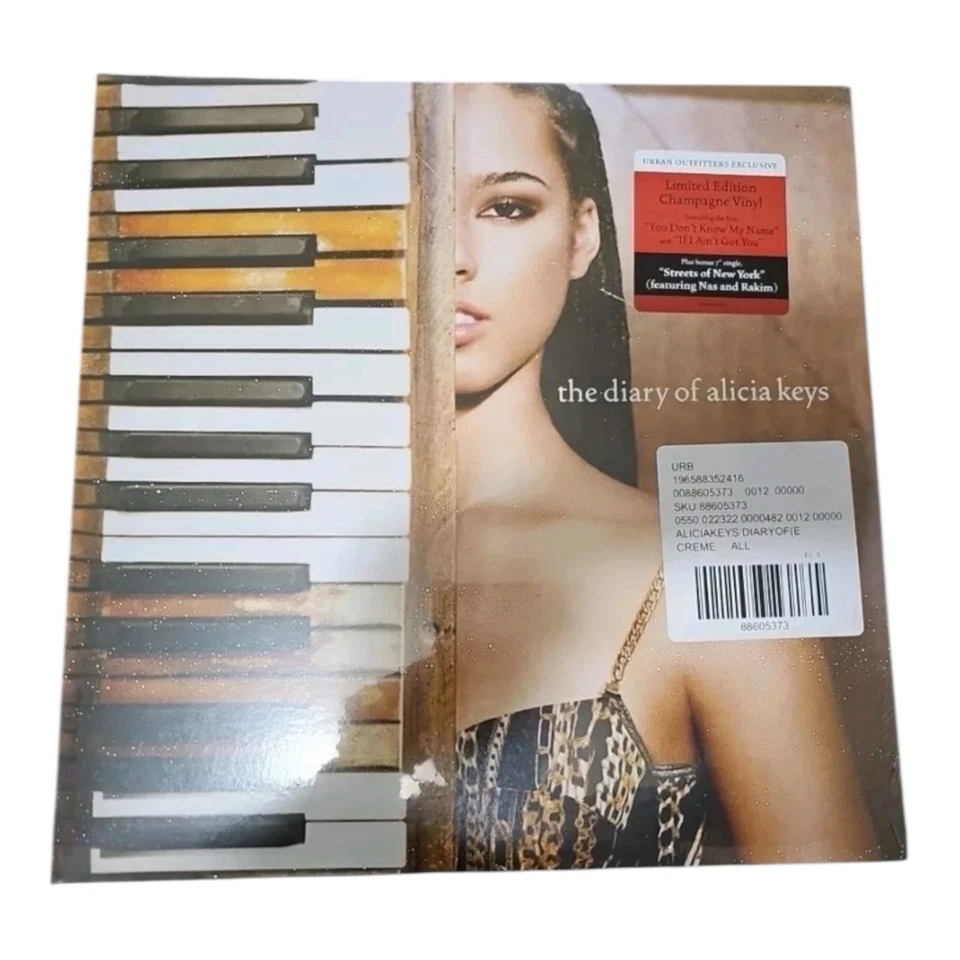The Diary Of Alicia Keys Champagne Color Vinyl 2xLP + 7" Urban Outfitters UO New Foto 2 de 3