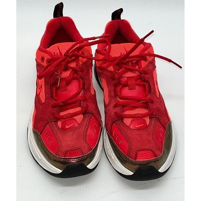 Nike M2K Tekno Red Running Shoes Sneakers AV7030-600 Mens Size 8.5