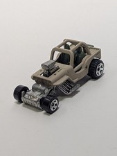 2009 Hot Wheels Custom '42 Jeep CJ-2A Beige Tan Khaki Die Cast Toy Car Vehicle