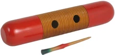 Atlas large straight GUIRO wooden scraper percussion, &stick. Hobgoblin Music