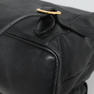 GUCCI Bamboo Backpack Leather Black Gold 003 2058 0016 Auth  display picture 2