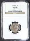 NGC Graded Buffalo Nickel 1936 D MS 65 US Collector Coin No Reserve!