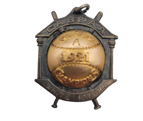 1921 White Motor Truck Company Baseball Champions Pendant Emblem Badge Antique