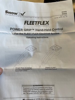 GENUINE OEM SNOWEX HANDHELD 4PIN POWER & V-PLOW CONTROL 84455 FLEET FLEX W/MOUNT