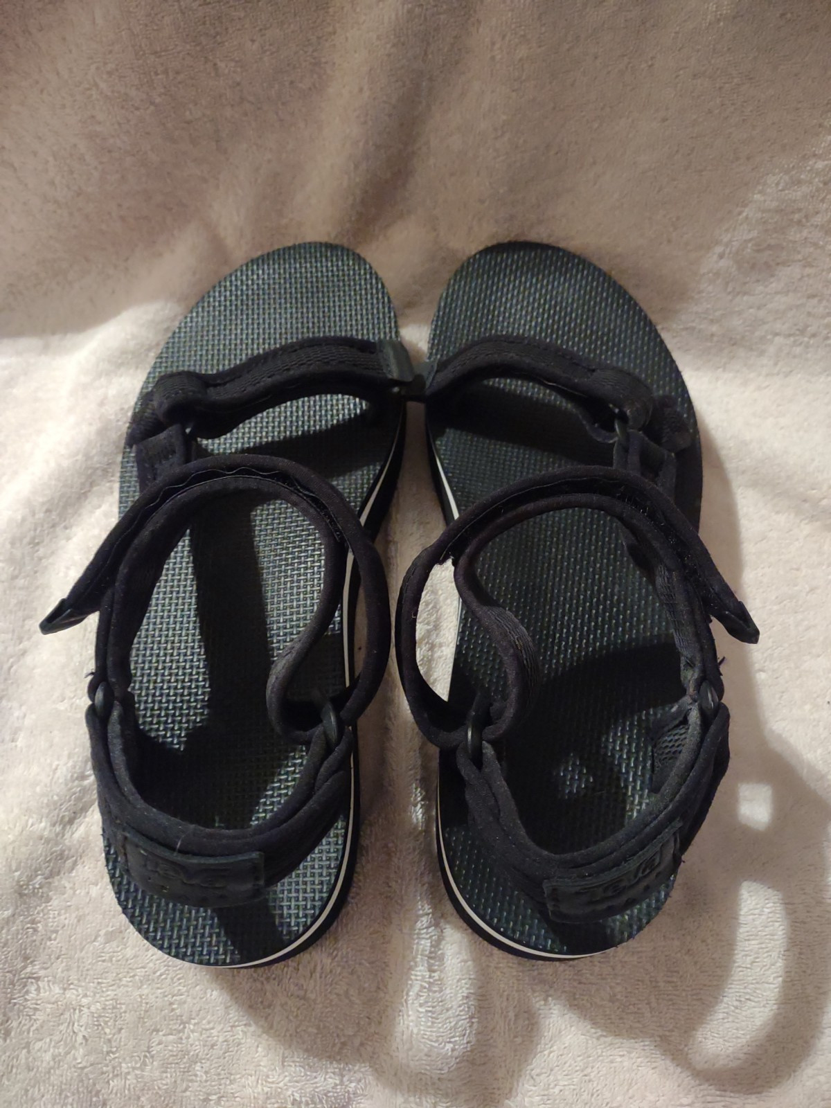Teva Flatform Universal Black Mesh Print Platform Sandal Womens 11 image 3