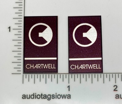 Chartwell LS 3/5A Speaker Grill Badge Logo Silver Custom Made Aluminum Rogers