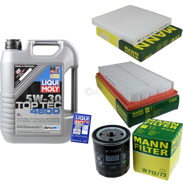 Mann Inspektionspaket 5L Liqui Moly Top Tec 5W-30 FüR Mazda 6 Kombi 2.0 MZR 1.8-image
