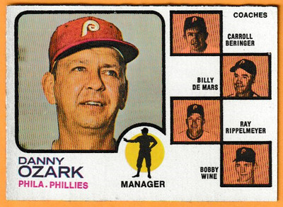 1973 Topps Danny Ozark Card #486 Philadelphia Phillies Manager