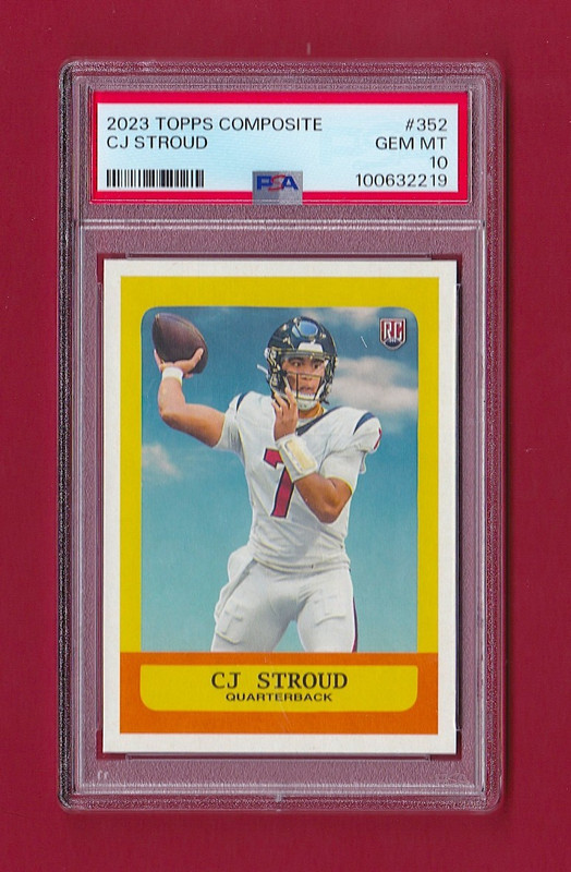 2023 TOPPS COMPOSITE #352 CJ STROUD RC PSA 10 HOUSTON TEXANS ROOKIE