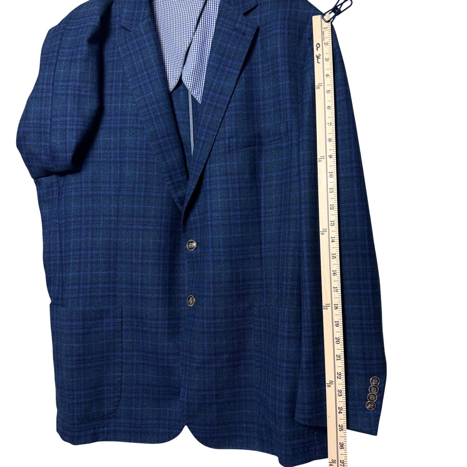 Peter Millar Blue Windowpane Soft Jacket Sport Co… - image 6