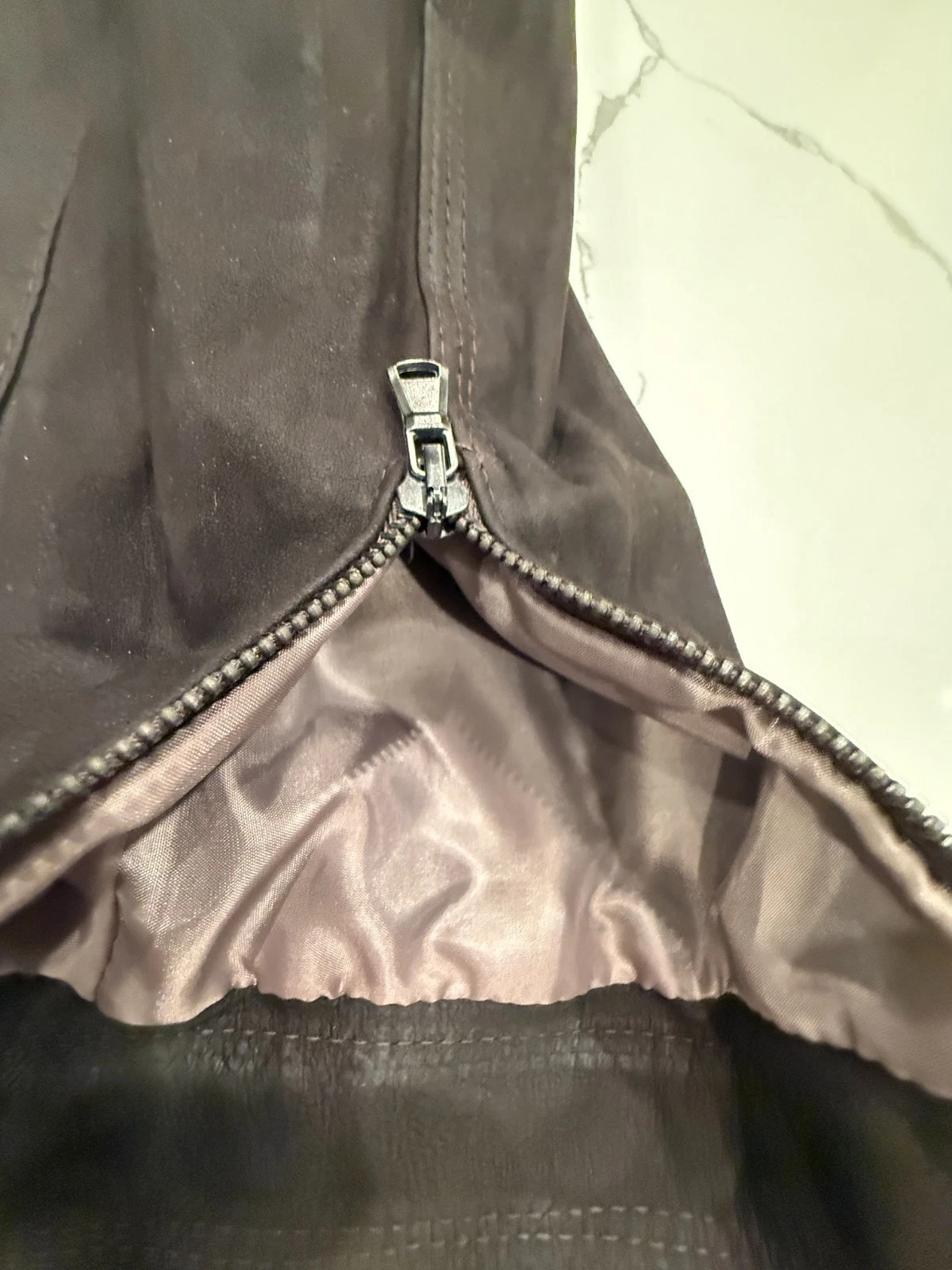 Goat Suede Racer Jacket Custom Made in Italy Chocolate Brown NWT image 7