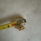 Vintage Gold Tone Heart Bear With Rhinestone Stone “E” Namesake Necklace & Ring — photo 9