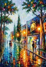 Lamborghini Sant Agata Italy Art Poster Colourful Neon Rain City Street Print