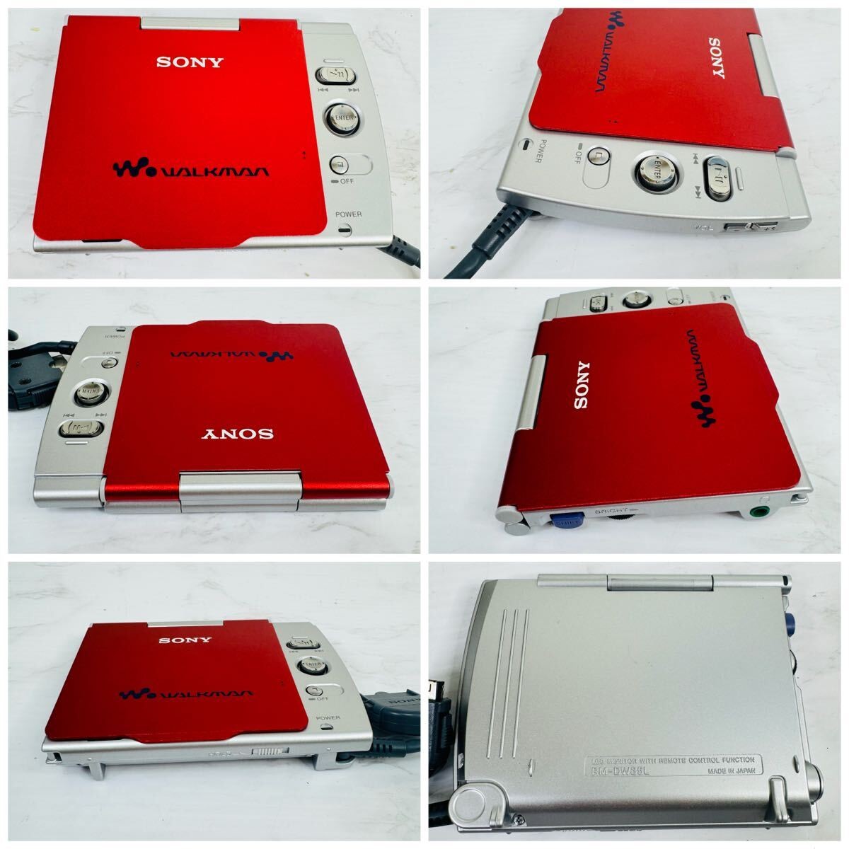 【希少・動作品】　SONY　DVDウォークマン　D-VM1　RM-DW35L　赤 希少・動作品】 SONY DVDウォークマン D-VM1 RM-DW35L 赤 - メルカリ