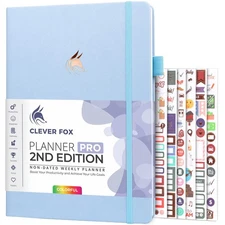 Clever Fox Planner PRO 2nd Edition – Undated Weekly Agenda Planner for Settin...