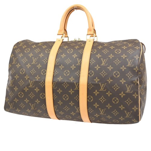 LOUIS VUITTON Keepall 45 Travel Hand Bag Monogram Leather Brown M41428 669RP199