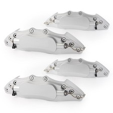 4pcs Universal Frontrear Large Size Brake Disc Caliper Cover Wheel 18 Silver