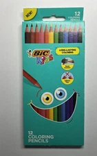 BIC Kids Coloring Pencils with Break-Resistant Lead, Assorted Colors Pack of 12