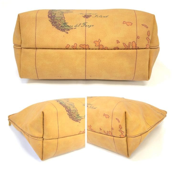 Prima Classe Brown Map Pattern Pouch Second Bag 2… - image 5