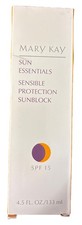 NOS  Mary Kay SPF 15 4.5 Fl OZ Sun Essentials Sensible Protection Sunblock