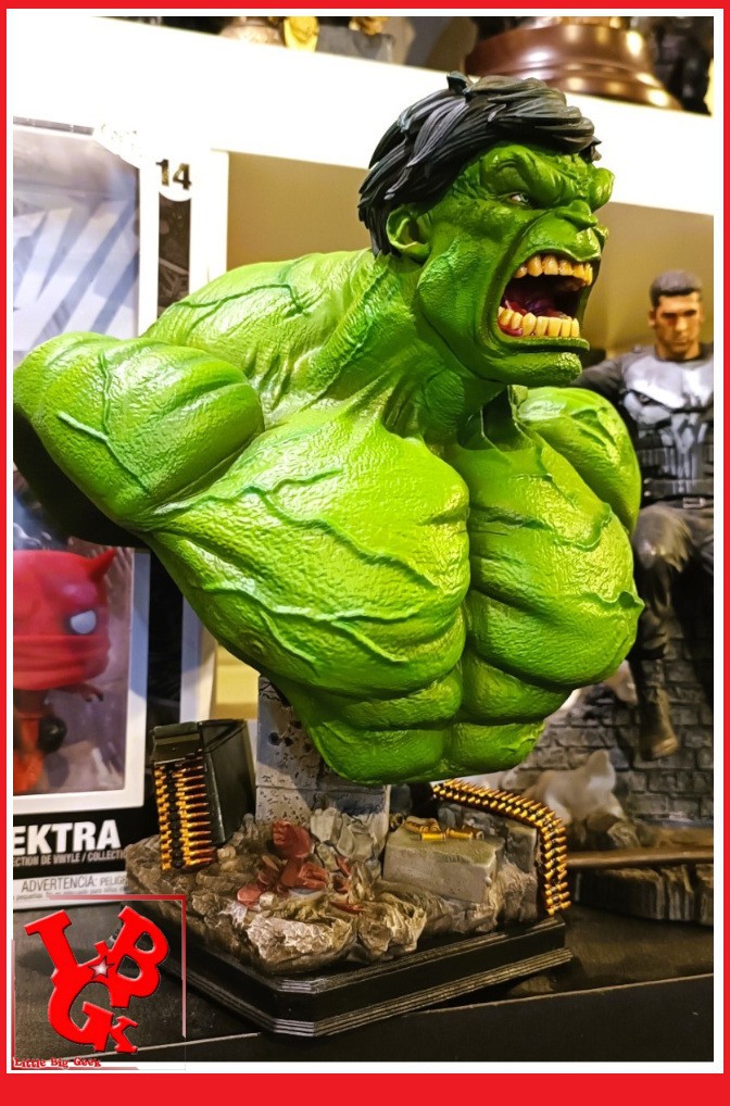 THE INCREDIBLE HULK Buste resine 60ex 25Cm 2.5Kg Marvel # NEUF # - Photo 6/11